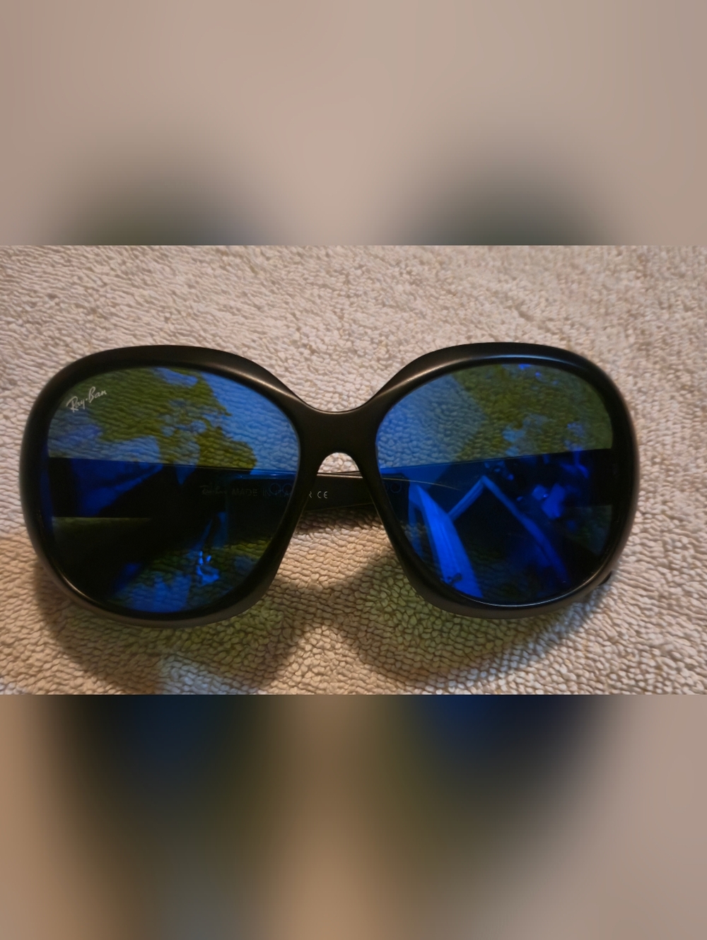 RayBan Jackie Ohh II 4098 Black Frame Blue Lens Women's Sunglasses